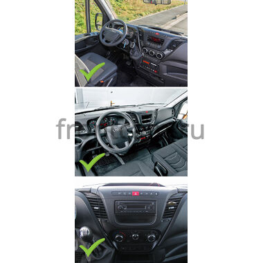 Рамка RM-9-744 под магнитолу 9 дюймов для Iveco Daily 2014-2024