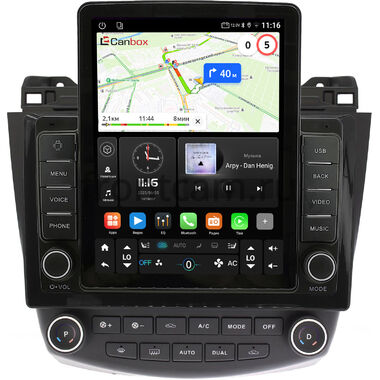 Honda Accord 7 2002-2008 (Тип 1) Canbox GTR095-1073 на Android 10 (QLed, 4/64, DSP, CarPlay)