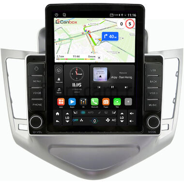 Chevrolet Cruze 2008-2012 (серебро) Canbox GTR095-9-1284 на Android 10 (QLed, 4/64, DSP, CarPlay)