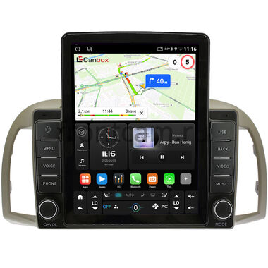 Nissan March (K12), Micra (K12) 2002-2010 Canbox GTR095-9-1354 на Android 10 (QLed, 4/64, DSP, CarPlay)