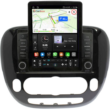 Kia Soul 2 2013-2019 (авто без климат-контроля, глянцевая) Canbox GTR095-9-157 на Android 10 (QLed, 4/64, DSP, CarPlay)