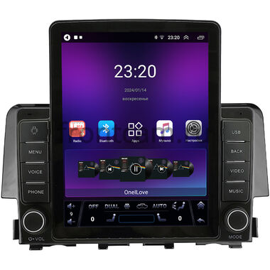 Honda Civic 10 2015-2021 Canbox GT095-9-650 на Android 10 (QLed, DSP, CarPlay)