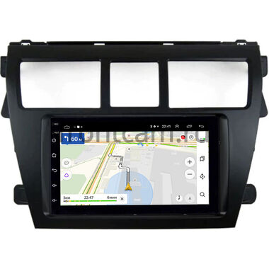 Toyota Belta, Vios, Yaris sedan 2005-2012 (черная) OEM на Android 10 (RK7-RP-11-402-440)