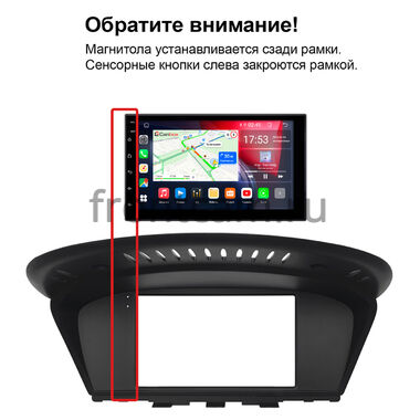 BMW 3 (E90, E91, E92, E93), 5 (E60, E61, 62), 6 (E63, E64) 2004-2013 (для авто с цветным экраном) Рамка RP-6497-478