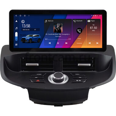 Ford Fiesta (Mk6) 2008-2019 (черная) 10.25 дюйма Canbox H-Line 8811-0947 на Android 14 (4G-SIM, 6/128, DSP, QLed) Audi Style