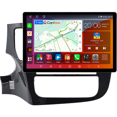 Mitsubishi Outlander 3 2012-2024 (глянцевая) Canbox H-Line 2K 4123-9-0145 11.5 дюймов на Android 10 (4G-SIM, 6/128, DSP, QLed)
