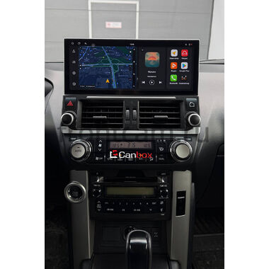 Toyota Land Cruiser Prado 150 2009-2013 (для авто без монитора, Тип 2) 12.3 дюйма Canbox H-Line 8810-0294 на Android 14 (4G-SIM, 8/128, DSP, QLed) BMW Style