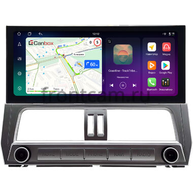 Toyota Land Cruiser Prado 150 2017-2024 (Тип 2) 12.3 дюйма Canbox PRO-Line 4318-0298 на Android 13 (4G-SIM, 12/256, DSP, QLed) Lexus Style
