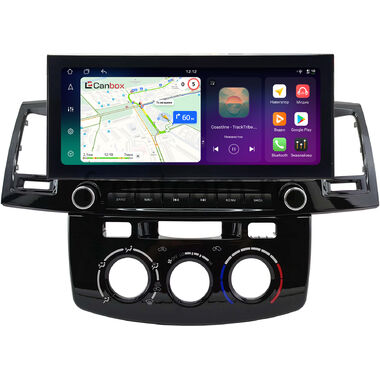 Toyota Fortuner, Hilux 7 2004-2015 (с кондиционером или климат-контролем) 12.3 дюйма Canbox PRO-Line 4318-0396 на Android 13 (4G-SIM, 12/256, DSP, QLed) Lexus Style