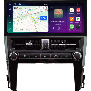 Toyota Camry XV55 2014-2018 12.3 дюйма Canbox PRO-Line 4317-0823 на Android 13 (4G-SIM, 8/256, DSP, QLed) Lexus Style