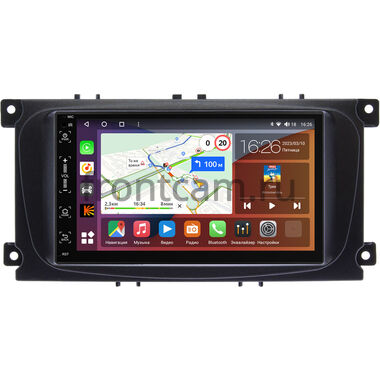 Ford Focus 2, C-MAX, Mondeo 4, S-MAX, Galaxy 2, Tourneo Connect 2006-2015 Canbox H-Line 6515-RP-FRCM-162 на Android 14 (4G-SIM, 8/128, DSP, IPS)