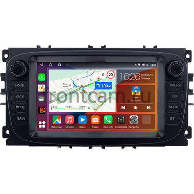 Ford Focus 2, C-MAX, Mondeo 4, S-MAX, Galaxy 2, Tourneo Connect 2006-2015 (черный) Canbox EVO 5822-RP-0195-491 на Android 14 (4G-SIM, 8/256, DSP, QLed, AI, 360)