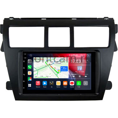 Toyota Belta, Vios, Yaris sedan 2005-2012 (черная) Canbox 2/32 на Android 10 (GT5510-RP-11-402-440)