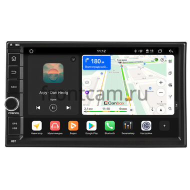 2 DIN 7 дюймов Canbox H-Line 6605 на Android 14 (4G-SIM, 8/128, DSP, IPS) С крутилкой