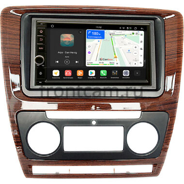 Skoda Octavia A5 2004-2013 (под дерево) Canbox H-Line 6605-RP-11-352-396 на Android 14 (4G-SIM, 8/128, DSP, IPS) С крутилкой
