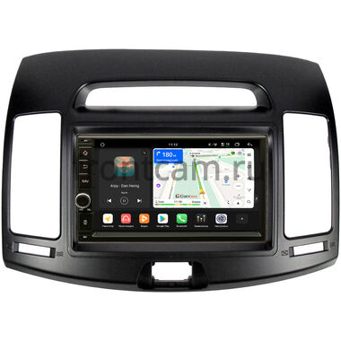Hyundai Elantra 4 (HD) 2006-2011 (черная) Canbox H-Line 6603-RP-HDHD-30 на Android 14 (4G-SIM, 4/64, DSP, IPS) С крутилкой