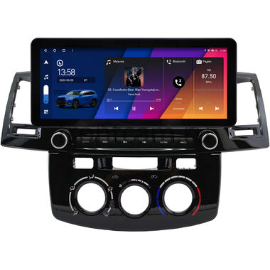 Toyota Fortuner, Hilux 7 2004-2015 (с кондиционером или климат-контролем) 12.3 дюйма Canbox H-Line 7819-0396 на Android 10 (4G-SIM, 8/256, DSP, QLed) Audi Style