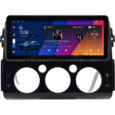 Toyota FJ Cruiser 2006-2022 (черная, глянцевая) 12.3 дюйма Canbox H-Line 7819-0495 на Android 10 (4G-SIM, 8/256, DSP, QLed) Audi Style