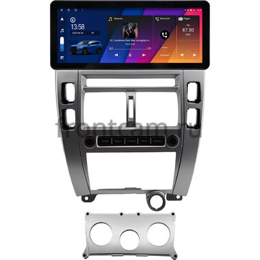 Hyundai Tucson 2004-2010 (серебрянная) 12.3 дюйма Canbox M-Line 7710-0586 на Android 10 (4G-SIM, 2/32, DSP, QLed) Audi Style