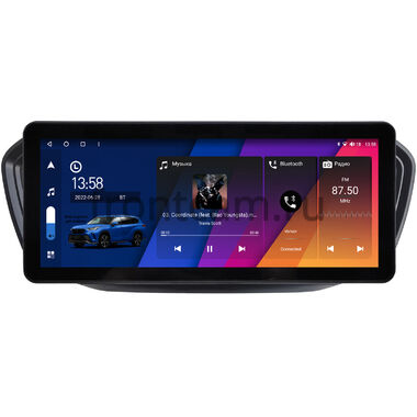 Lada Vesta (NG), Aura 2024-2025 (черная, матовая) 12.3 дюйма Canbox M-Line 7711-9-9820 на Android 10 (4G-SIM, 4/64, DSP, QLed) Audi Style