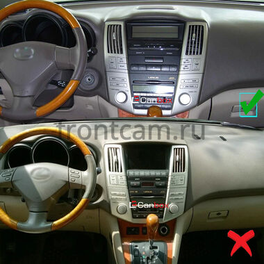 Lexus RX 300, RX 330, RX 350, RX 400h 2003-2009 (для авто без цветного экрана, золотистая) 12.3 дюйма Canbox H-Line 7819-0006 на Android 10 (4G-SIM, 8/256, DSP, QLed) Audi Style