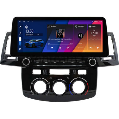 Toyota Fortuner, Hilux 7 2004-2015 (с кондиционером или климат-контролем) 12.3 дюйма Canbox H-Line 7810-0396 на Android 10 (4G-SIM, 8/256, DSP, QLed) BMW Style