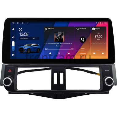 Toyota Land Cruiser Prado 150 2009-2013 (для авто с Navi и JBL Synthesis) 12.3 дюйма Canbox M-Line 7811-0561 на Android 10 (4G-SIM, 2/32, DSP, QLed) BMW Style