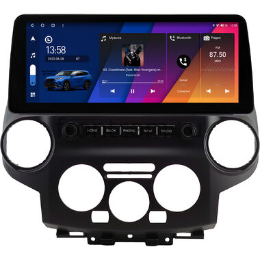 Nissan NV200 2009-2026 (черная) 12.3 дюйма Canbox M-Line 7812-0812 на Android 10 (4G-SIM, 4/64, DSP, QLed) BMW Style