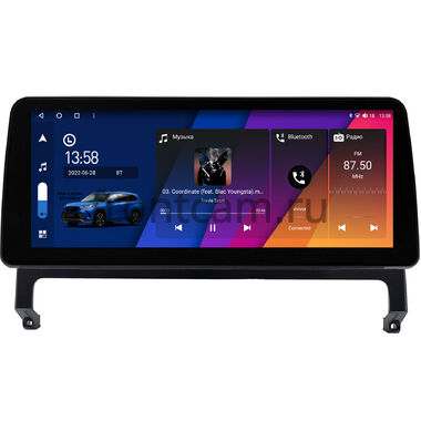 Hyundai IONIQ 2016-2024 (глянцевая) 12.3 дюйма Canbox H-Line 7810-2131 на Android 10 (4G-SIM, 8/256, DSP, QLed) BMW Style