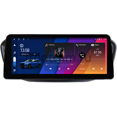 Lada Vesta (NG), Aura 2024-2025 (черная, матовая) 12.3 дюйма Canbox M-Line 7811-9-9820 на Android 10 (4G-SIM, 2/32, DSP, QLed) BMW Style