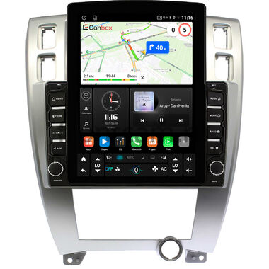 Hyundai Tucson 2004-2010 (серебряная) Canbox GT095-10-HY166T на Android 10 (QLed, 2/32, DSP, CarPlay)