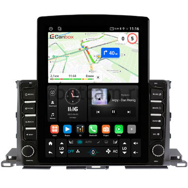 Toyota Highlander 3 (U50) 2013-2019 Canbox GT095-1035 на Android 10 (QLed, 2/32, DSP, CarPlay)