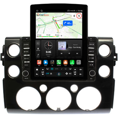 Toyota FJ Cruiser 2006-2022 (черная, глянцевая) Canbox GT095-9-188 на Android 10 (QLed, 2/32, DSP, CarPlay)