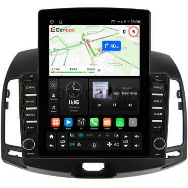 Hyundai Elantra 4 (HD) 2006-2011 (черная) Canbox GT095-9-680 на Android 10 (QLed, 2/32, DSP, CarPlay)