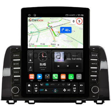 Honda CR-V 5 2016-2024, Breeze 2019-2022 Canbox GT095-9-766 на Android 10 (QLed, 2/32, DSP, CarPlay)