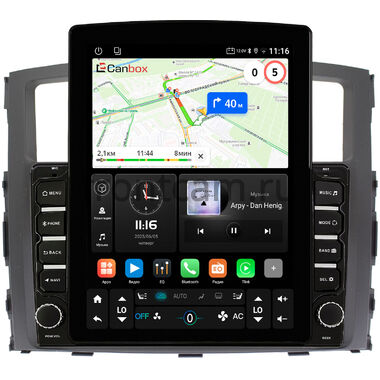 Mitsubishi Pajero 4 2006-2024 (для авто без Rockford) Canbox GT095-9069 на Android 10 (QLed, 2/32, DSP, CarPlay)