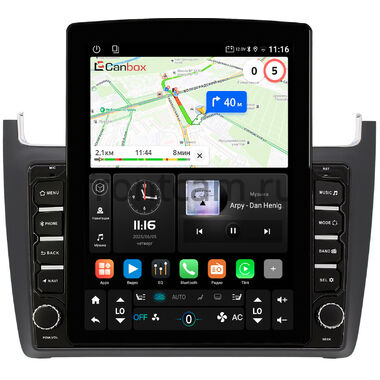 Volkswagen Polo 5 2009-2020 (матовая) Canbox GT095-9091 на Android 10 (QLed, 2/32, DSP, CarPlay)