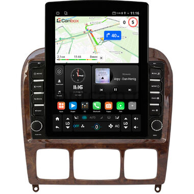 Mercedes S-klasse (w220) 1998-2005 (орех) Canbox GT095-9152 на Android 10 (QLed, 2/32, DSP, CarPlay)