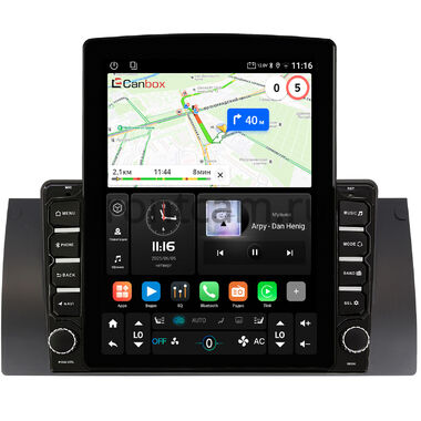 BMW 5 (E39), 7 (E38) 1995-2004 Canbox GT095-9162 на Android 10 (QLed, 2/32, DSP, CarPlay)