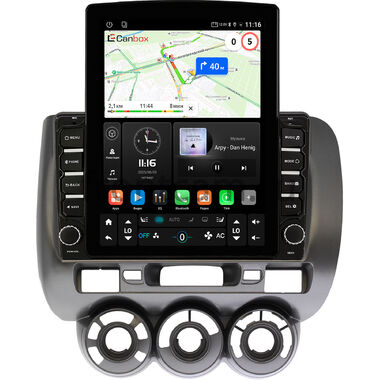 Honda Fit 2001-2008 (авто без климат-контроля) Canbox GT095-9187 на Android 10 (QLed, 2/32, DSP, CarPlay)
