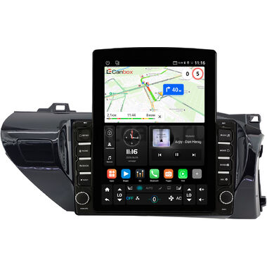 Toyota Hilux 8 2015-2026 (руль справа) Canbox GT095-10-0208 на Android 10 (QLed, 2/32, DSP, CarPlay) (для любой комплектации)
