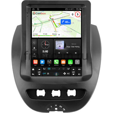 Toyota Aygo 2005-2014 Canbox (Tesla style) 9.7 дюймов 2/32 GT096-1312-100 на Android 10 (QLed, DSP, CarPlay)