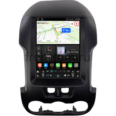 Ford Ranger 3 2011-2015 (черная) Canbox (Tesla style) 9.7 дюймов 2/32 GT096-1312-104 на Android 10 (QLed, DSP, CarPlay)