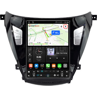 Hyundai Elantra 5 (MD), Avante 5 2010-2015 (глянцевая) Canbox (Tesla style) 9.7 дюймов 2/32 GT096-1312-118 на Android 10 (QLed, DSP, CarPlay)