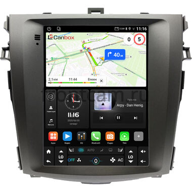 Toyota Corolla 10 2006-2013 Canbox (Tesla style) 9.7 дюймов 2/32 GT096-1312-12 на Android 10 (QLed, DSP, CarPlay)