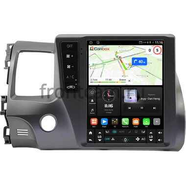 Honda Civic 8 4D 2005-2012 (седан) Canbox (Tesla style) 9.7 дюймов 4/64 GTR096-1312-176 на Android 10 (QLed, DSP, CarPlay)
