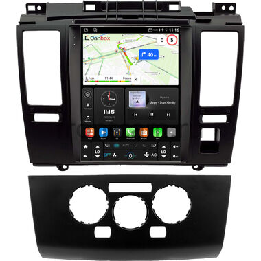 Nissan Tiida, Latio 2004-2013 (черная, правый руль) Canbox (Tesla style) 9.7 дюймов 4/64 GTR096-1312-222 на Android 10 (QLed, DSP, CarPlay)