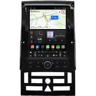 Peugeot 407 2004-2011 (черная, глянцевая) Canbox (Tesla style) 9.7 дюймов 2/32 GT096-1312-228 на Android 10 (QLed, DSP, CarPlay)