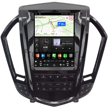 Cadillac SRX 2 2009-2012 (черная, глянцевая) Canbox (Tesla style) 9.7 дюймов 2/32 GT096-1312-85 на Android 10 (QLed, DSP, CarPlay)