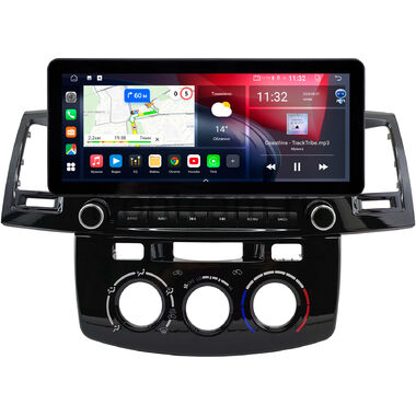 Toyota Fortuner, Hilux 7 2004-2015 (с кондиционером или климат-контролем) 12.3 дюйма Canbox GT1231-0396 на Android 10 (CarPlay, 2/32, DSP, QLed) Audi Style